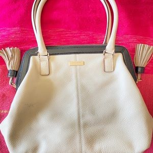 Kate Spade Off White Beige Leather Purse Handbag